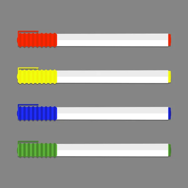 色の永久的なマーカーのセット — ストックベクタ