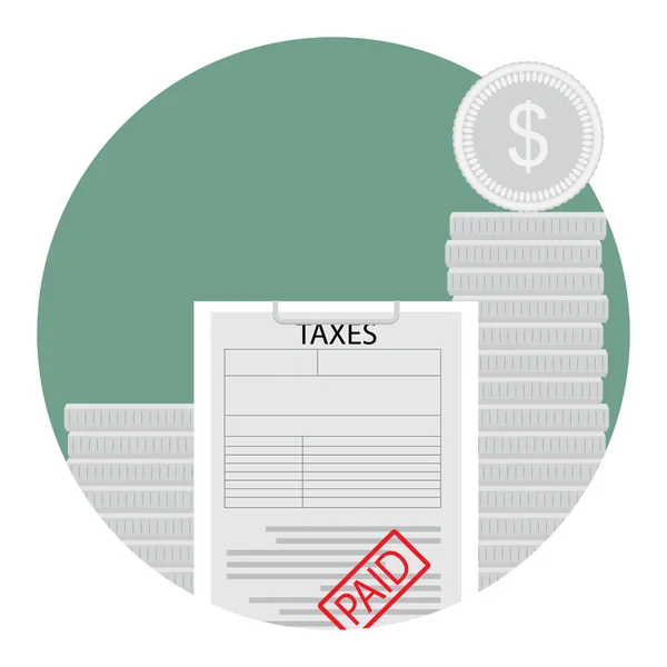 Steuern gezahlt — Stockvektor