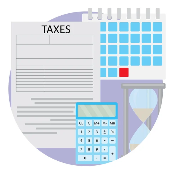 Tax day icon — Stock Vector