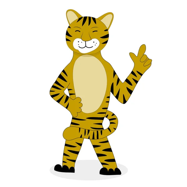Tigre personaje de dibujos animados — Archivo Imágenes Vectoriales