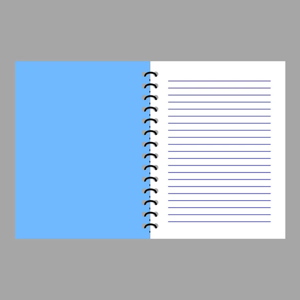 Cuaderno aglutinante plano — Archivo Imágenes Vectoriales