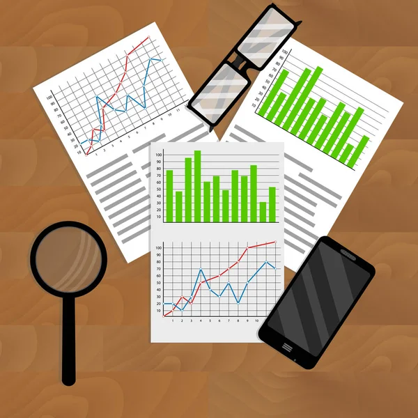 Obchodní analytik výroční zpráva — Stockový vektor