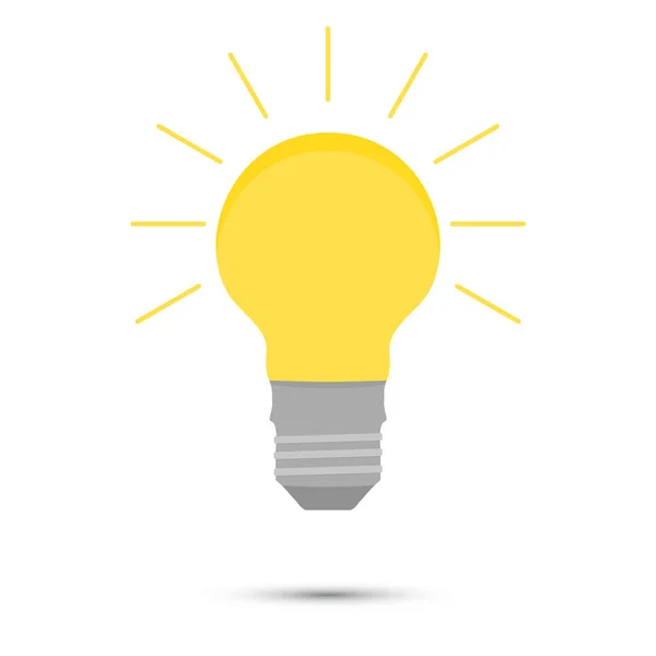 Light idea lamp vector — Stock Vector