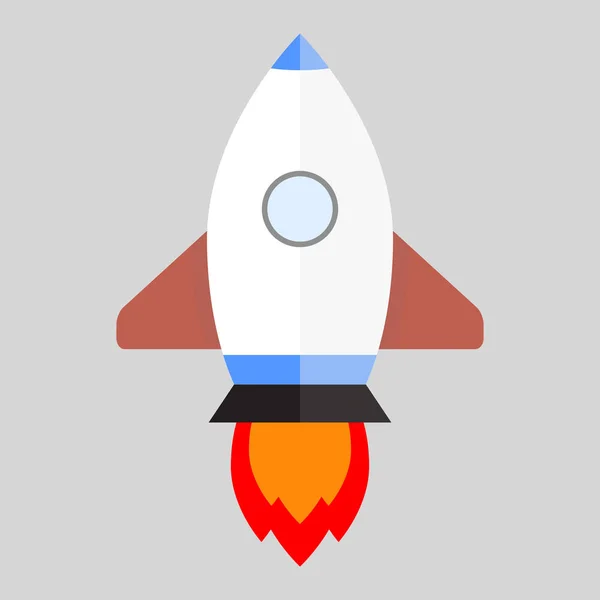 Cohete lanzado en vector espacial — Vector de stock