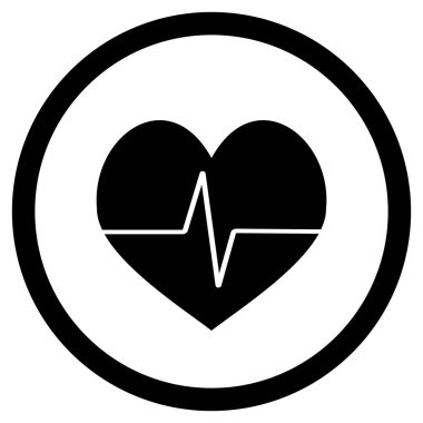 Nabız siyah simge vektör