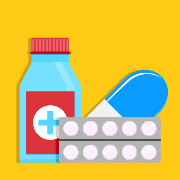 Φάρμακα για τη θεραπεία του κοινού κρυολογήματος διανύσματος — Διανυσματικό Αρχείο