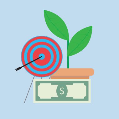 Başarılı finansal büyüme vektör