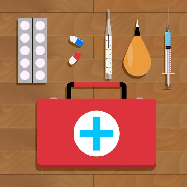 Cure médicale et outils — Image vectorielle