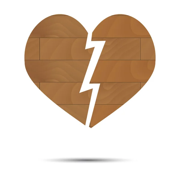 木製の失恋 — ストックベクタ