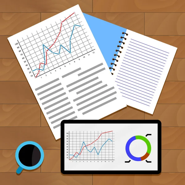 Gráfico de dados de intercâmbio — Vetor de Stock