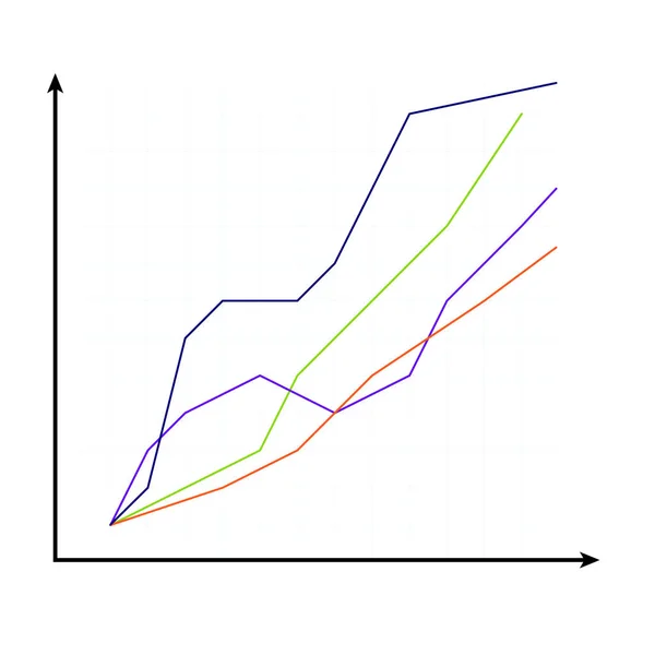 曲線グラフのテンプレート — ストックベクタ