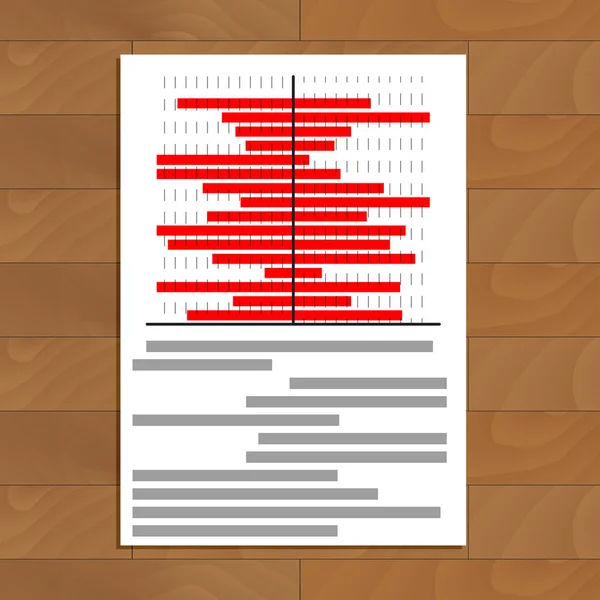 Documento statistico dei dati — Vettoriale Stock