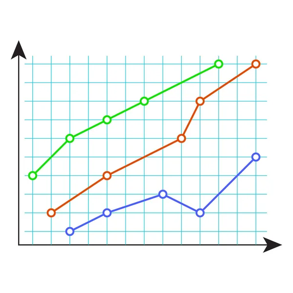 Grafik renk çizgi ve noktalar ile — Stok Vektör