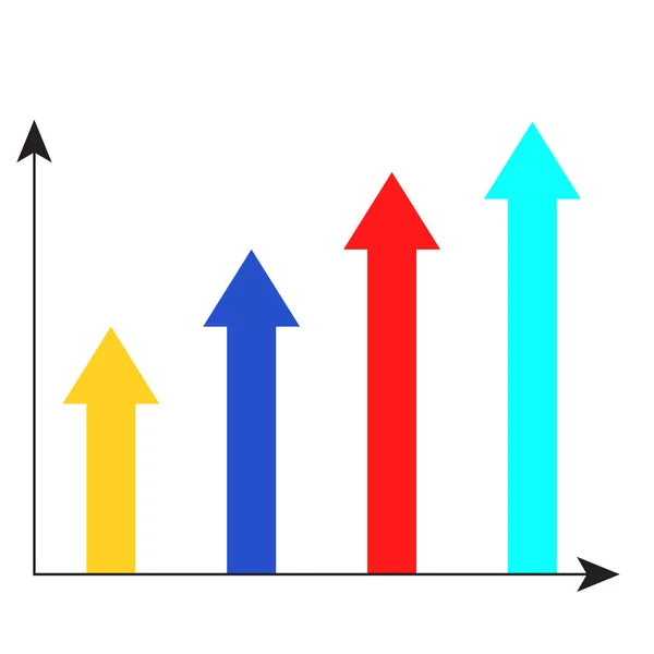 Pijl groei grafiek — Stockvector