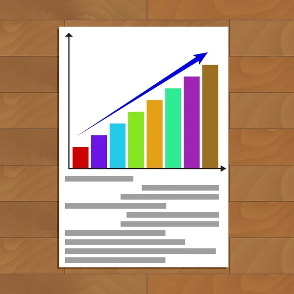 Gráfico de estatísticas em crescimento — Vetor de Stock