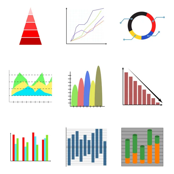 Conjunto de infografía a color — Vector de stock