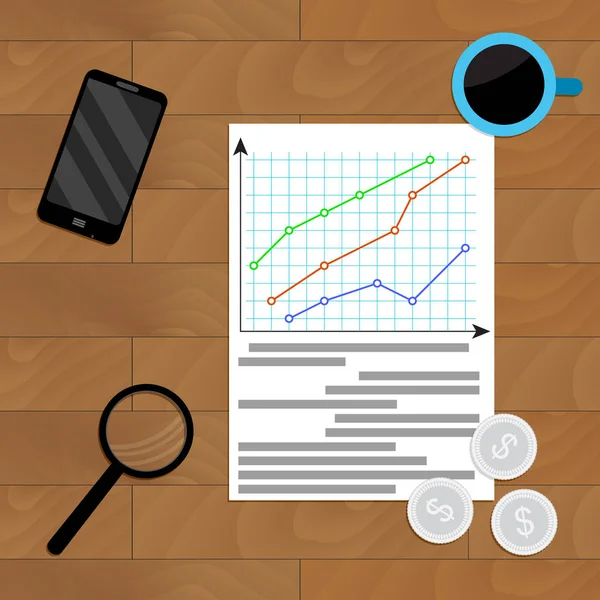 Statistické ekonomických infografika — Stockový vektor