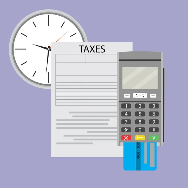 Temps de paiement des impôts sur le revenu — Image vectorielle