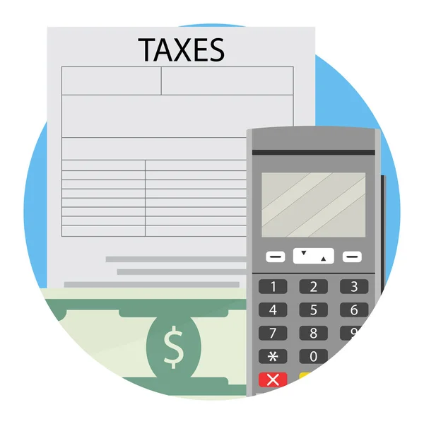 Payment of financial taxes icon — Stock Vector