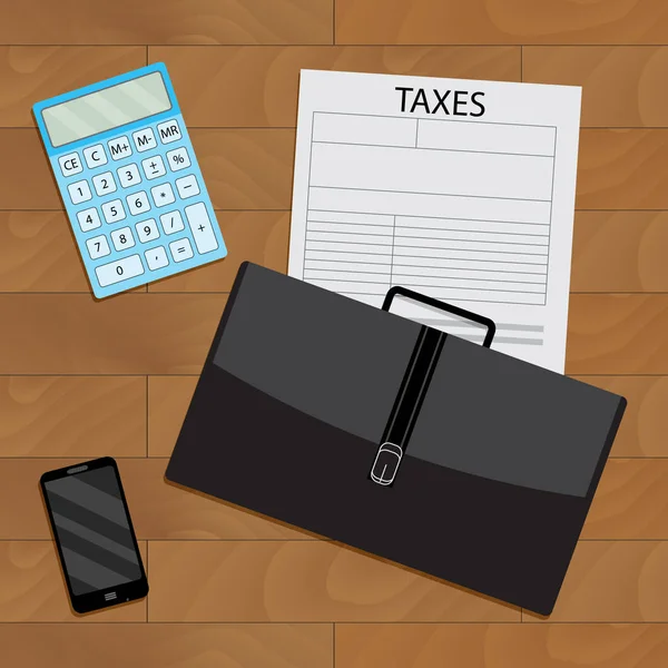 Geschäftsverfahren Berechnung der Besteuerung von oben — Stockvektor