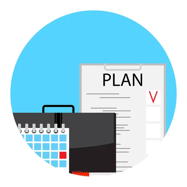 Établir un plan d'affaires mensuel pour la date limite — Image vectorielle