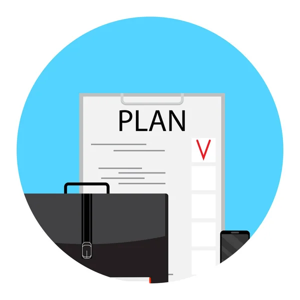 Plan d'affaires et projet — Image vectorielle