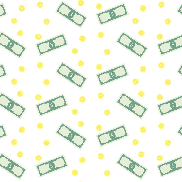 Para banknot ve madeni paraların seamless modeli