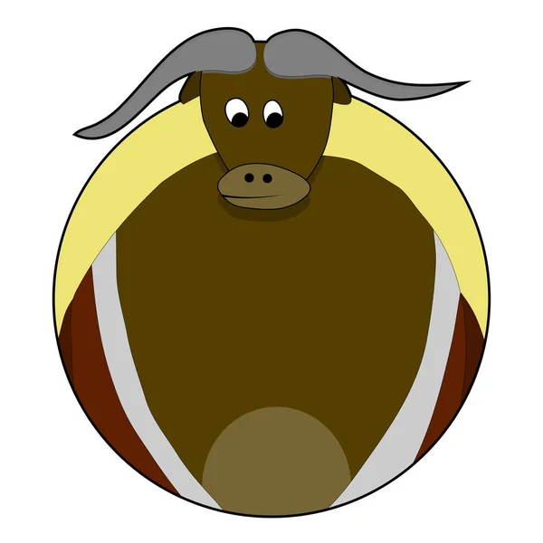 Ikona bull naklejki — Wektor stockowy