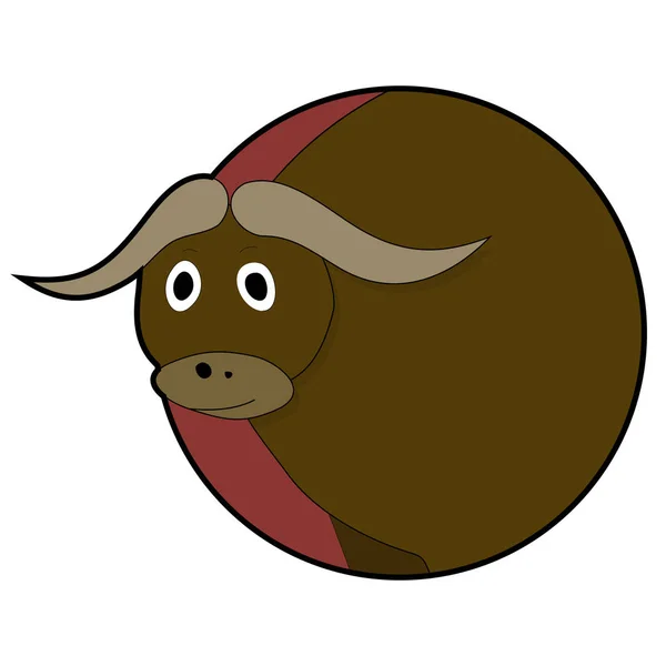 Adhesivo cabeza toro iconos — Archivo Imágenes Vectoriales