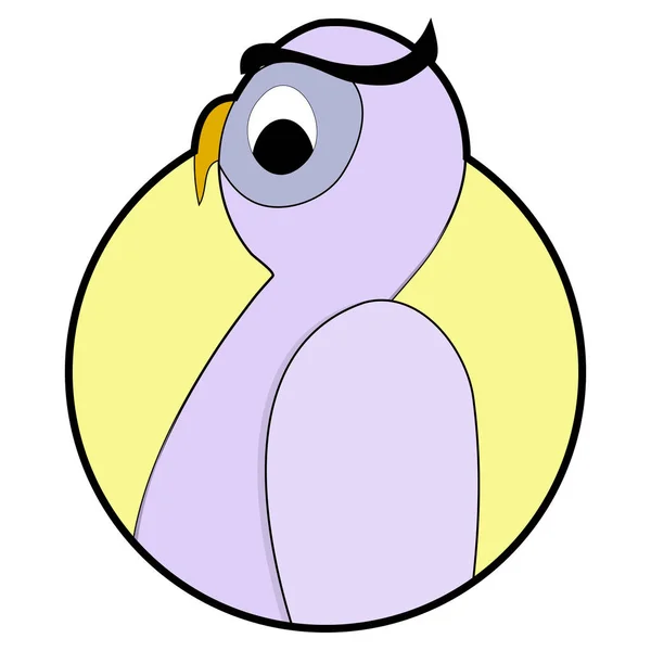 Owl sticker cartoon vector — Stock Vector