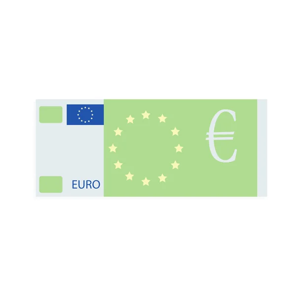 Euro bankovky design flat kreslený — Stockový vektor