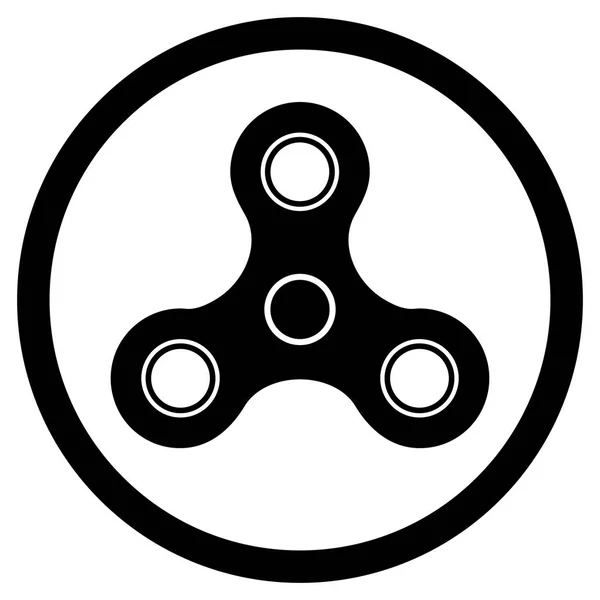 Spinner black icon — Stock Vector