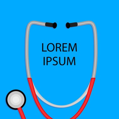 Steteskop ve boşaltmak ile tıbbi banner