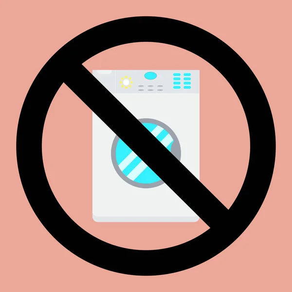 Não lavar na máquina de lavar roupa — Vetor de Stock