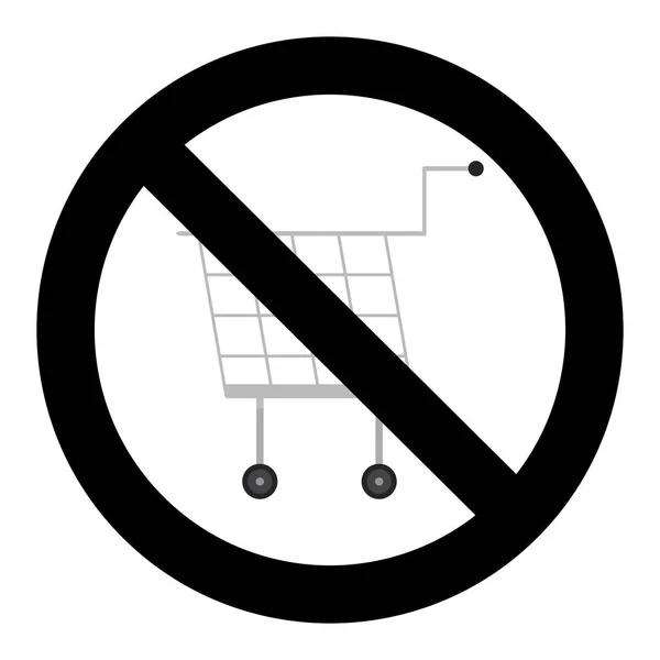 Ban shopping ikonen — Stock vektor