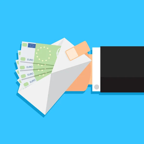 Maaş paket euro banknot zarf içinde