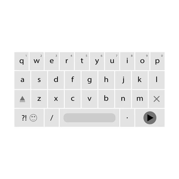 Teclado teléfono inteligente aislado — Vector de stock