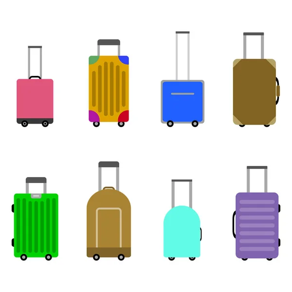 Bagage en bagage voor reizen en reis van set — Stockvector