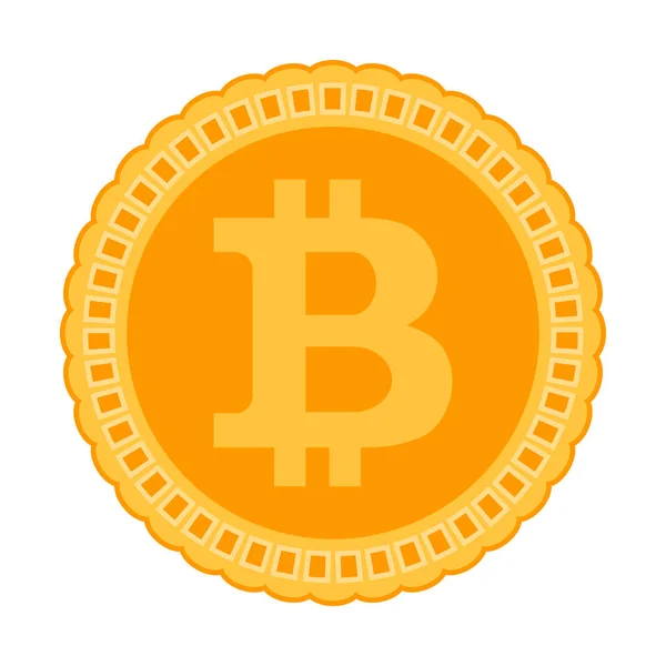 Bitcoin アイコン。暗号コイン ベクトル — ストックベクタ