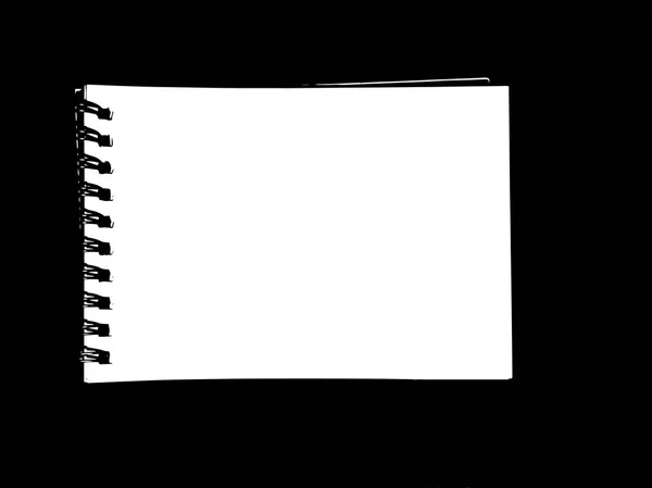 Cuaderno del marco del boceto con espacio de copia — Vector de stock