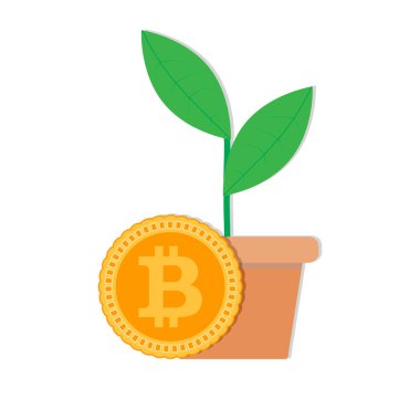 Büyüme oranı bitcoin vektör