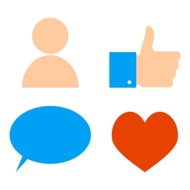 Sosyal ağların simgeler