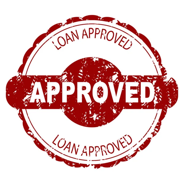 Goedgekeurde lening Rubberstempel — Stockvector