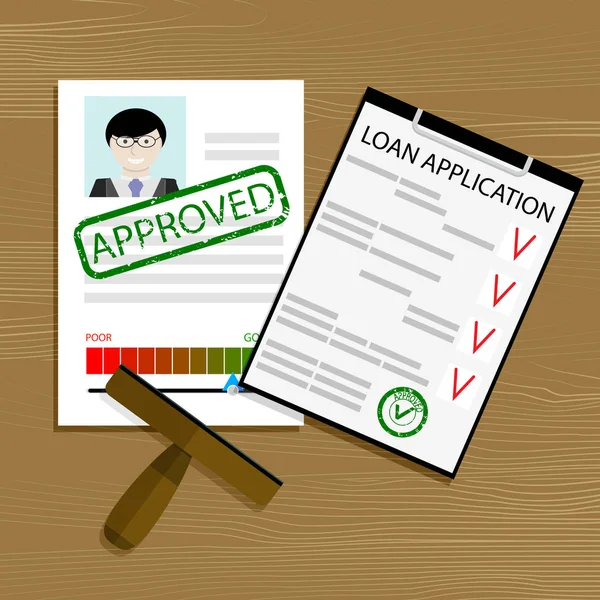 Goedgekeurde lening aanvraag — Stockvector