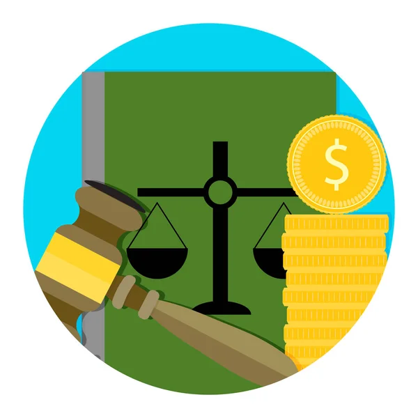 Yasal danışma ücreti simgesi — Stok Vektör