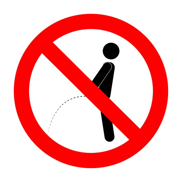 Ban Piss Symbol Vector Ban Toilet Forbidden Peeing Pissing Label — 스톡 벡터