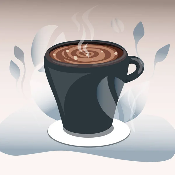Taza Café Chocolate Caliente Ilustración Dibujos Animados Chocolate Caliente Para — Vector de stock