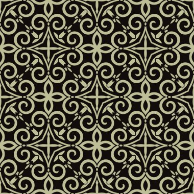 Eski vintage tarzı yaptı sorunsuz vektör desen tasarım