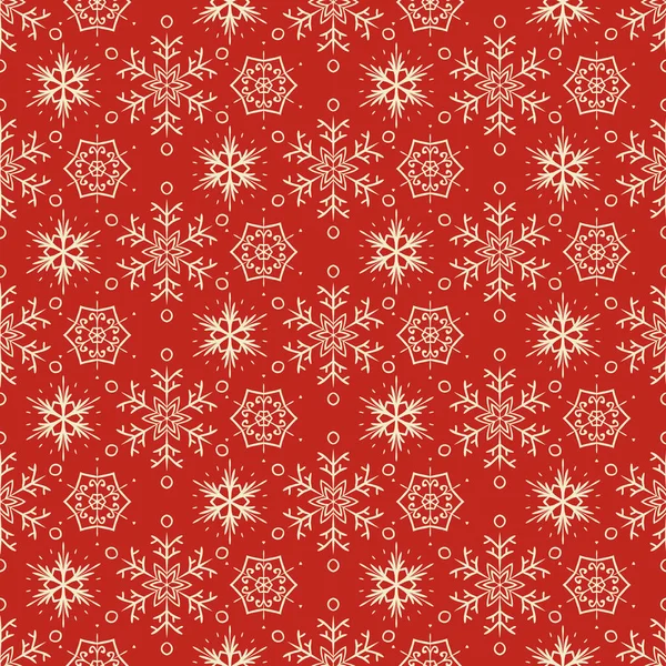 Kırmızı kar taneleri Dikişsiz desen arka plan