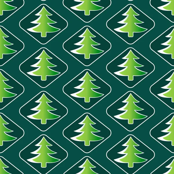 Kerstboom naadloos patroon — Stockvector